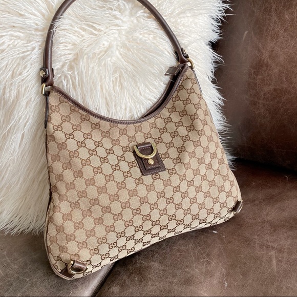 AUTHENTIC GUCCI GG Canvas Abbey D-Ring Hobo Purse - Picture 5 of 14